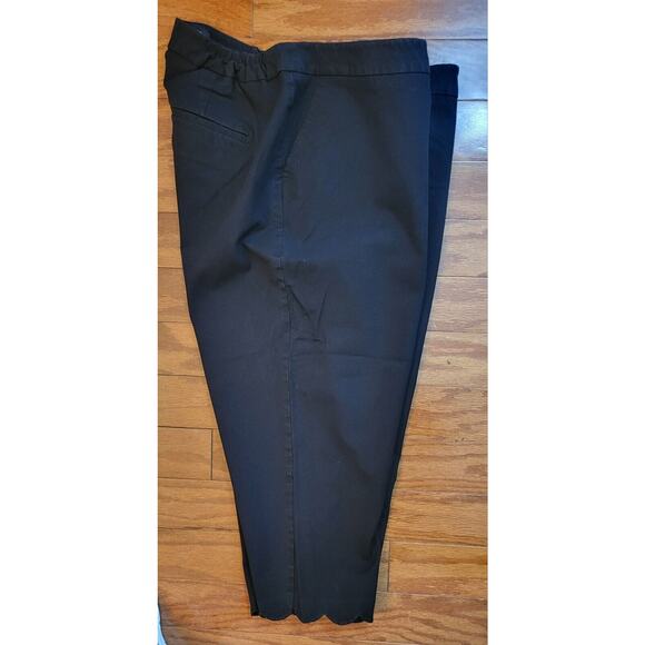 Talbots Slim Crop Curvy Women's 16W Black Flat Front Capri Pants - Picture 5 of 16